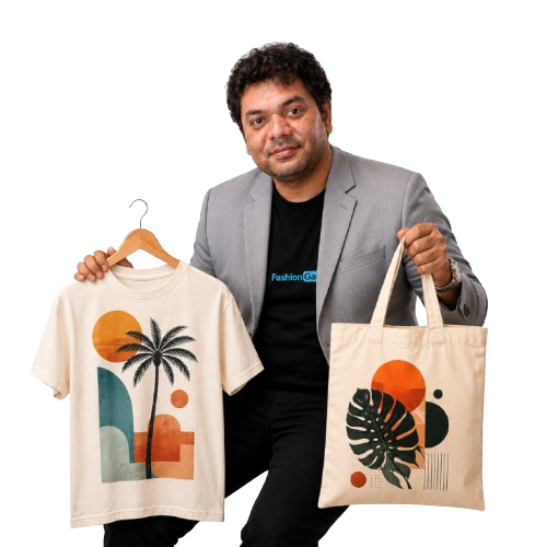 Jamal with Hand Painted T-shirt and Tote Bag